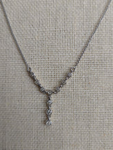 Load image into Gallery viewer, 14K white gold diamond necklace
