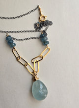 Load image into Gallery viewer, Simon &amp; LuLu Aquamarine mixed metal necklace
