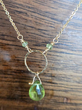 Load image into Gallery viewer, August Birthstone Peridot gold-filled necklace
