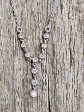 Load image into Gallery viewer, 14K white gold diamond necklace
