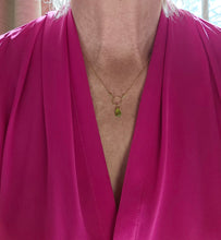 Load image into Gallery viewer, August Birthstone Peridot gold-filled necklace
