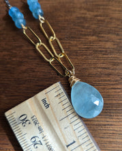 Load image into Gallery viewer, Simon &amp; LuLu Aquamarine mixed metal necklace
