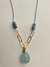 Load image into Gallery viewer, Simon &amp; LuLu Aquamarine mixed metal necklace
