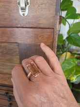 Load image into Gallery viewer, ONE OF A KIND Emerald Cut Blush Pink Topaz 14K rose gold ring
