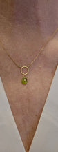 Load image into Gallery viewer, August Birthstone Peridot gold-filled necklace
