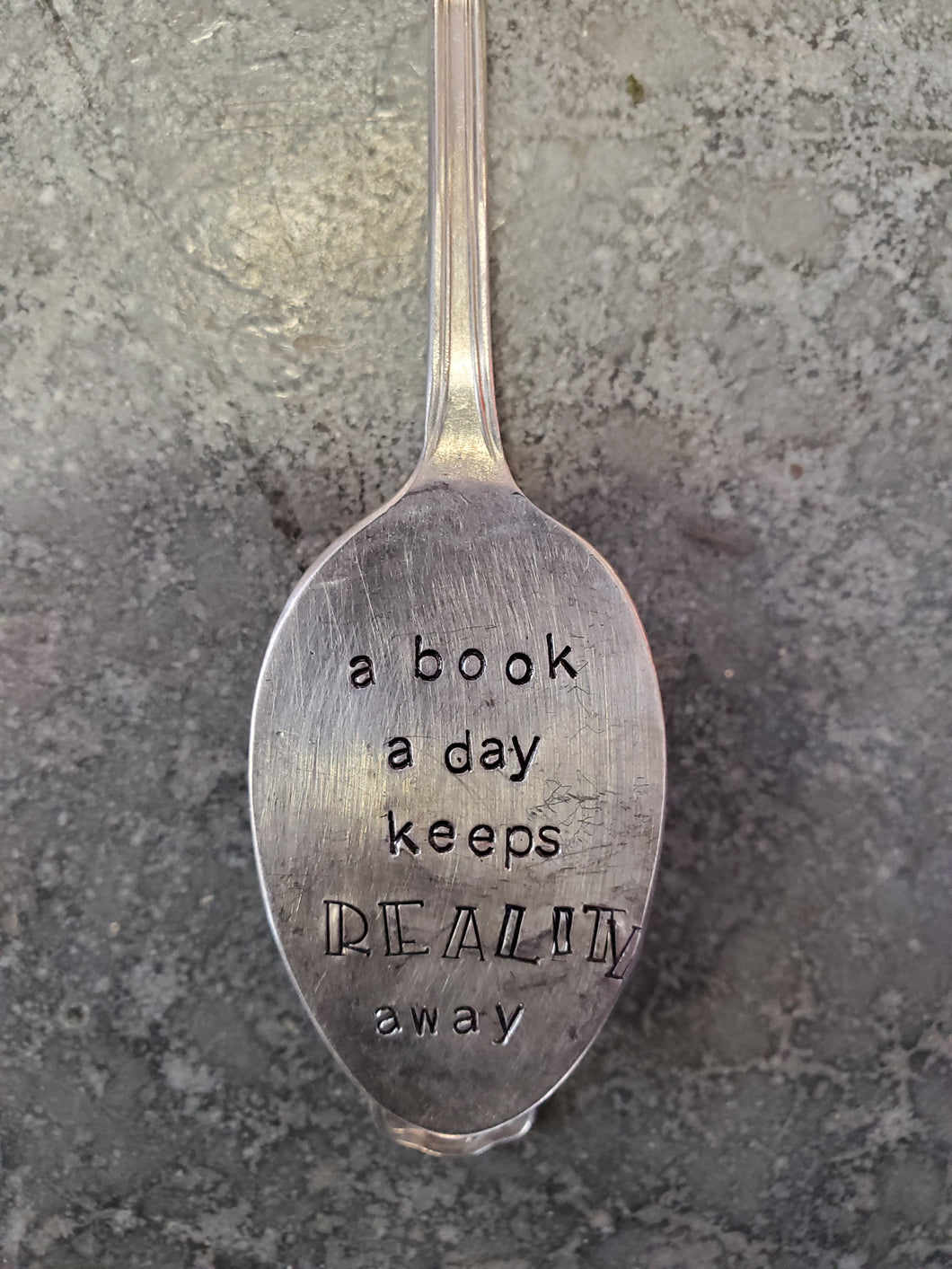 Stamped A Book A Day Teaspoon Bookmark