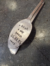 Load image into Gallery viewer, Stamped A Book A Day Teaspoon Bookmark
