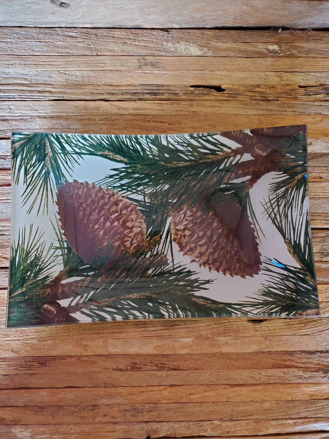 Pinecone Tempered Glass Plate/Dish