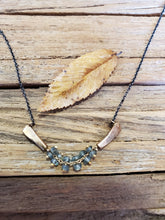 Load image into Gallery viewer, Rebecca Overmann 14K/Oxidized Sterling Silver Sapphire Necklace
