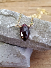 Load image into Gallery viewer, January Birthstone Gold-Filled Necklace (Garnet)
