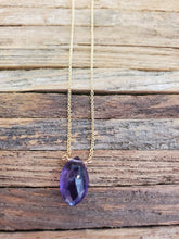 Load image into Gallery viewer, February Birthstone Gold-Filled Necklace (Amethyst)
