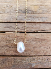 Load image into Gallery viewer, June Birthstone Gold-Filled Necklace (Pearl)
