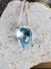 Load image into Gallery viewer, December Birthstone Sterling Silver Necklace (Blue Topaz)
