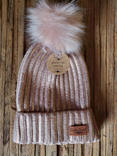 Load image into Gallery viewer, Metallic Glacier Knit Pom Hat
