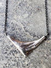 Load image into Gallery viewer, Rebecca Overmann Sterling Silver Pave Diamond Triangle Necklace
