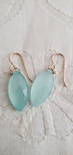 Load image into Gallery viewer, Simon &amp; LuLu Light Blue Chalcedony Gold Filled Earrings
