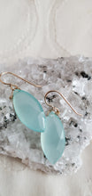Load image into Gallery viewer, Simon &amp; LuLu Light Blue Chalcedony Gold Filled Earrings
