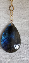 Load image into Gallery viewer, Simon &amp; LuLu Smooth Labradorite Drop Necklace
