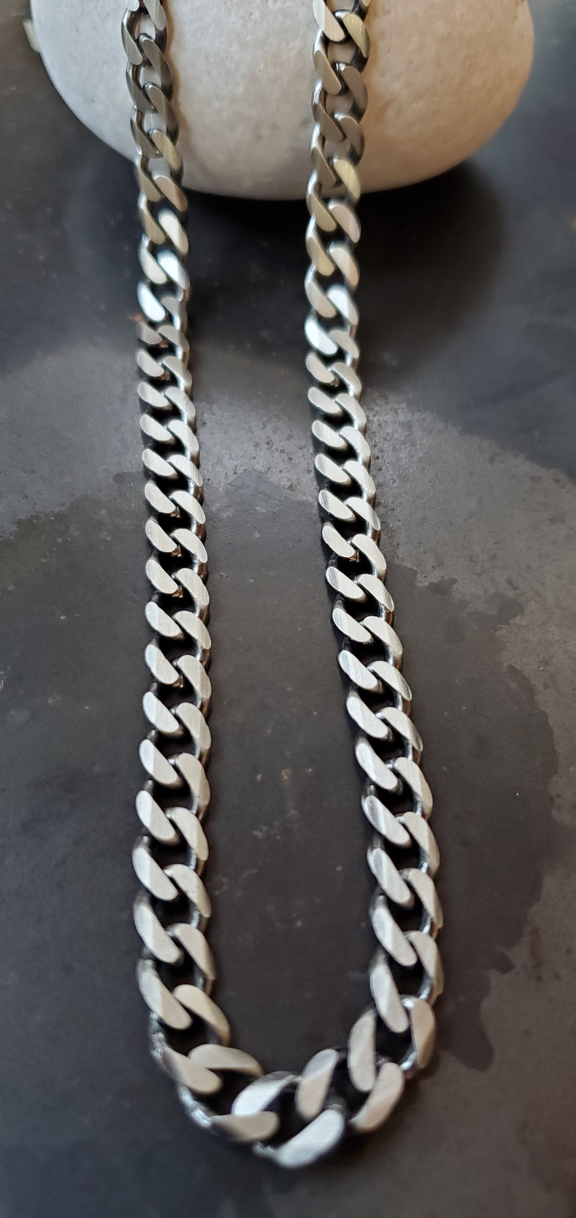 Oxidised Silver Men's 20 Inch Silver Curb Chain Men's 20 - Main Image