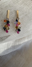 Load image into Gallery viewer, Simon &amp; LuLu Multi Sapphire Bar Post Earrings
