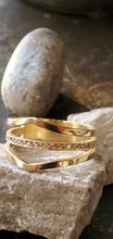 Load image into Gallery viewer, Zoe Chicco 14K 3 Band Pave Diamond Ring
