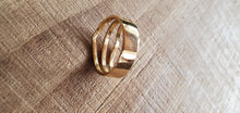 Load image into Gallery viewer, Zoe Chicco 14K 3 Band Pave Diamond Ring
