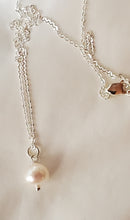 Load image into Gallery viewer, June Birthstone Sterling Silver Necklace (Pearl)
