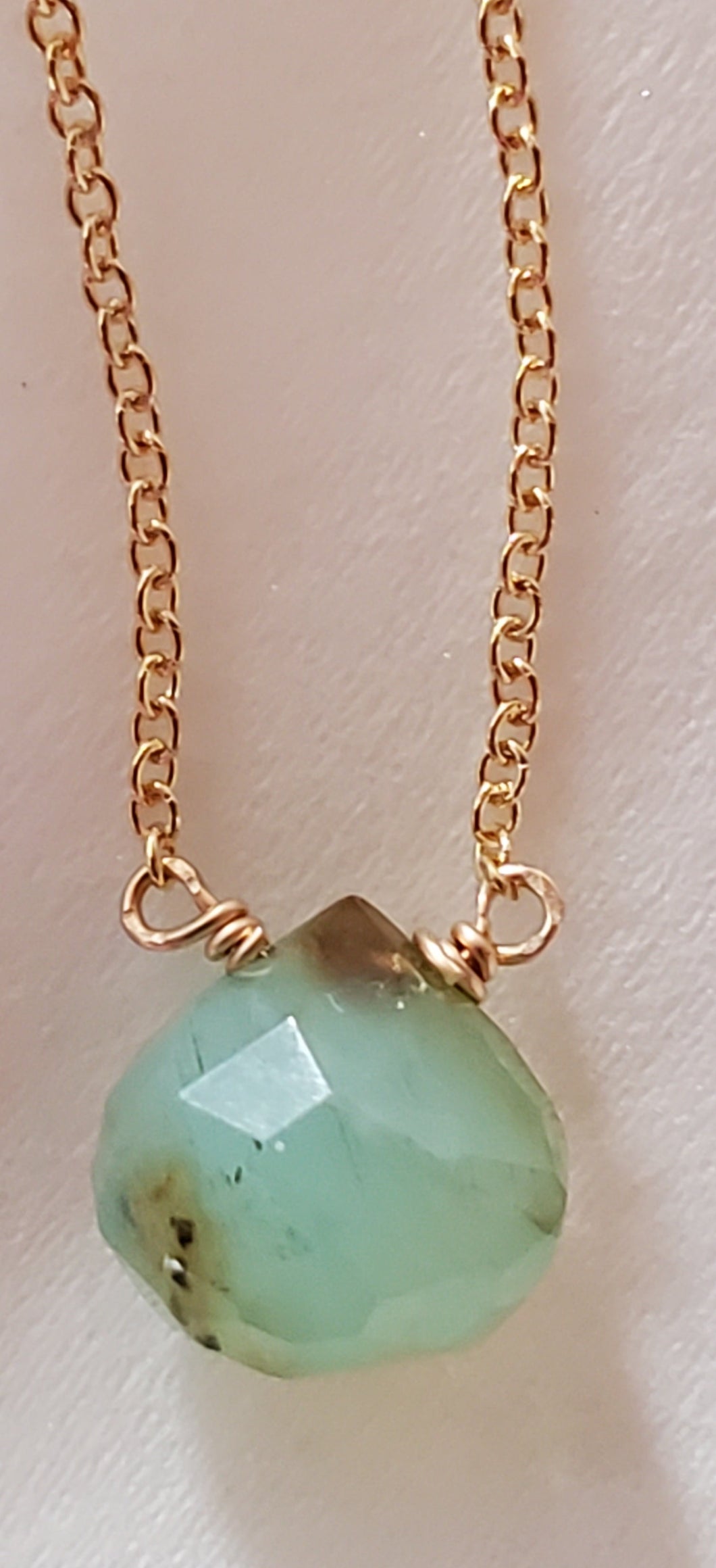 October Birthstone Gold-Filled Necklace (Opal)