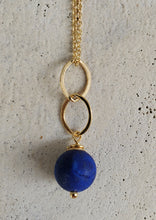 Load image into Gallery viewer, Simon &amp; LuLu matte lapis gold filled necklace
