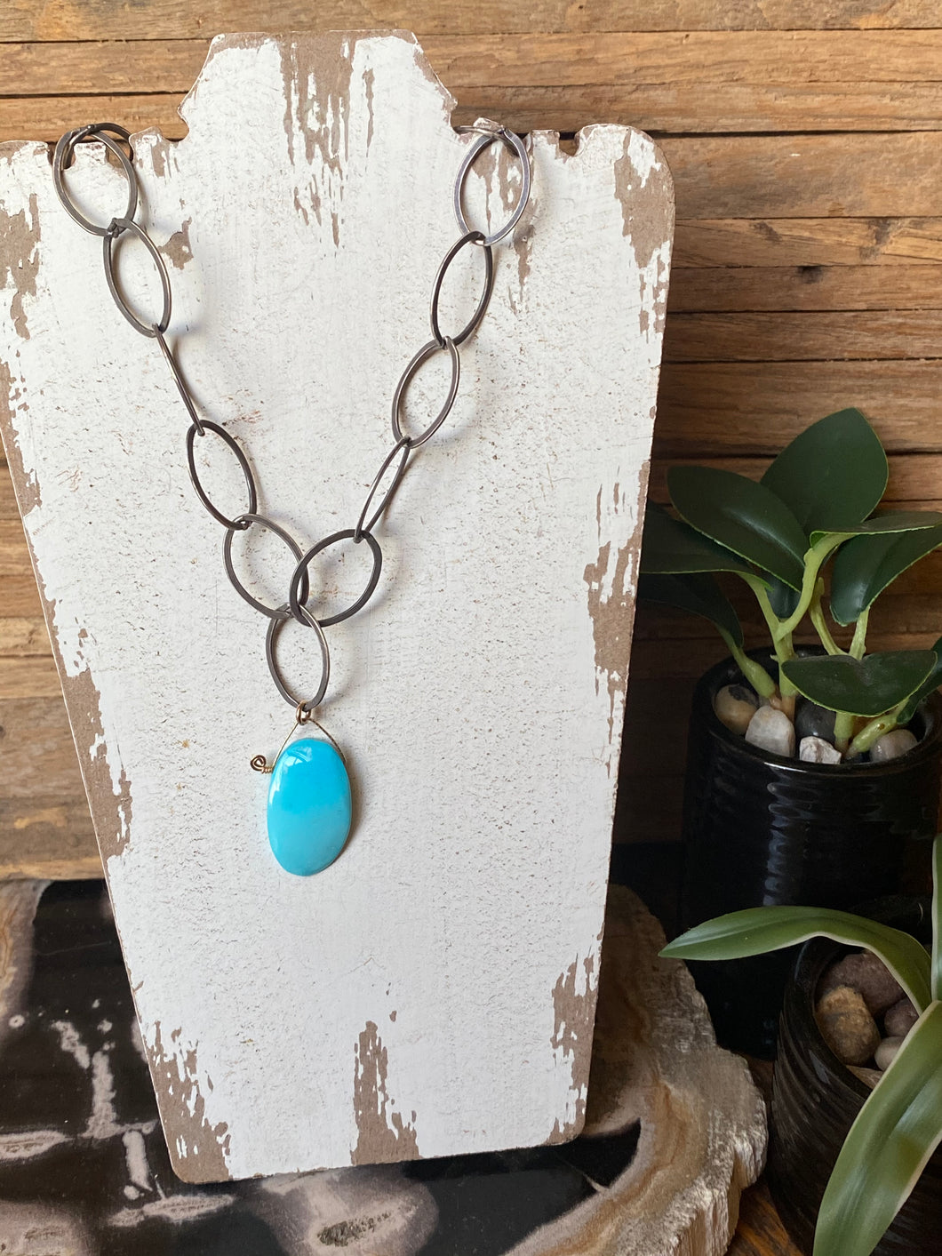 Simon & Lulu Turquoise Large-Link Chain Necklace