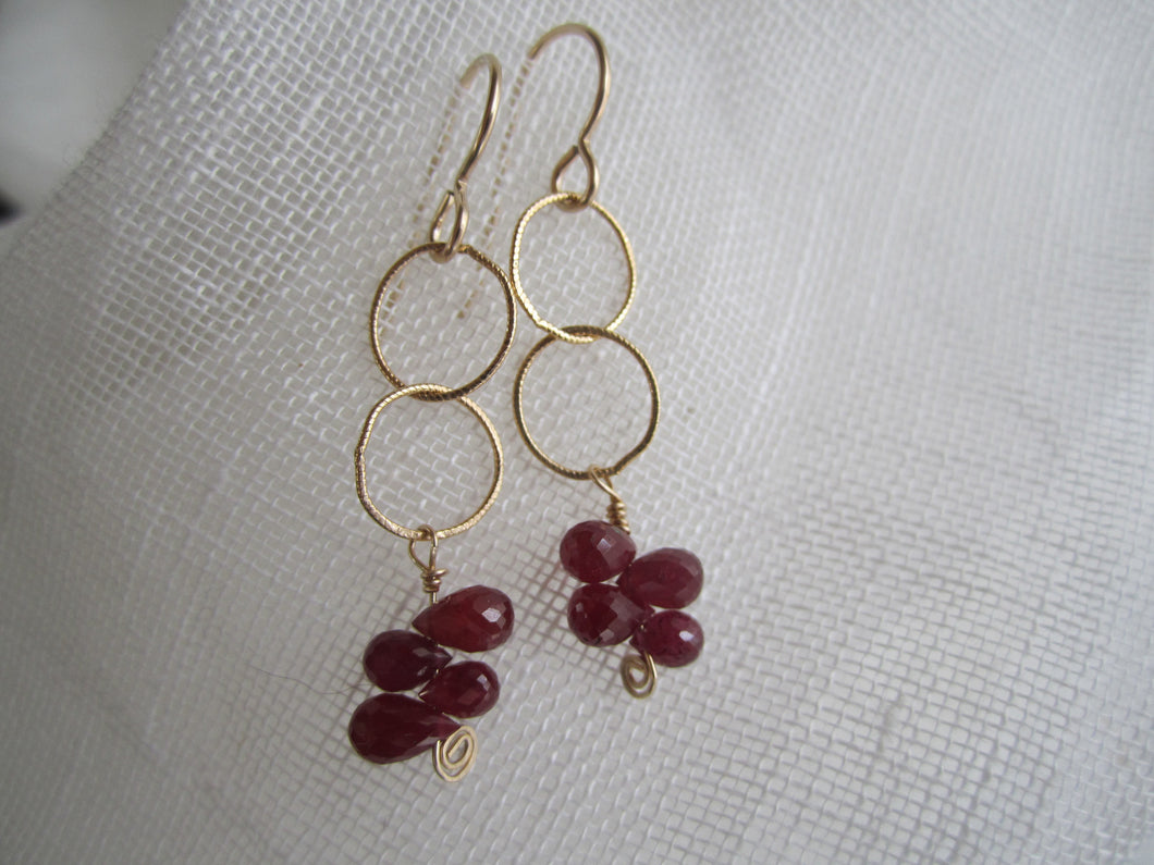 Simon & LuLu Ruby Gold-Filled Earrings