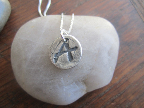 Simon & LuLu Fine Silver Initial Necklace