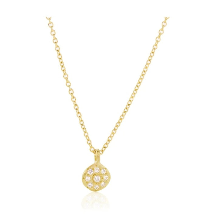 Adel Chefridi 18K yellow gold  diamond charm pendant